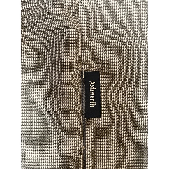 Ashworth Mens XL Golf Vest Grey Black Micro Houndstooth V-Neck Weather Resistant - Picture 3 of 6